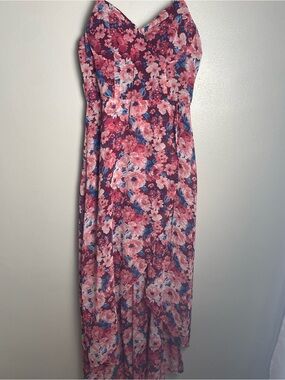 Lily Rose Spaghetti Strap Floral Hi-Lo Dress